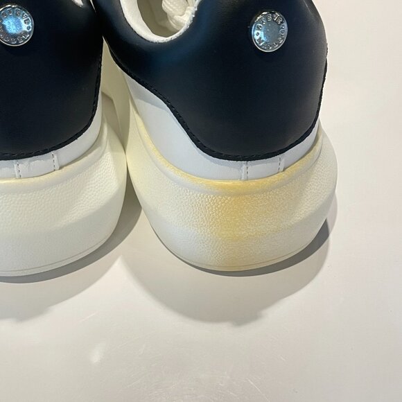 Gasp White Oversized Vegan Leather Sneakers - Picture 3 of 5